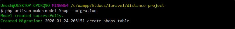 Create Model and Migration