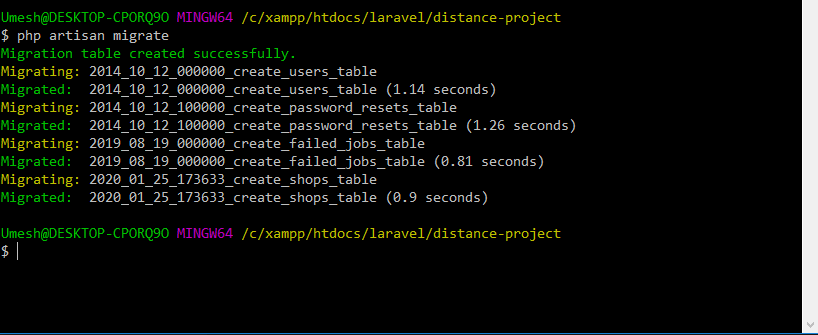 Migrate Tables - For Near By Location