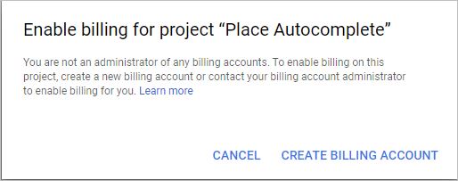 Create Billing Account