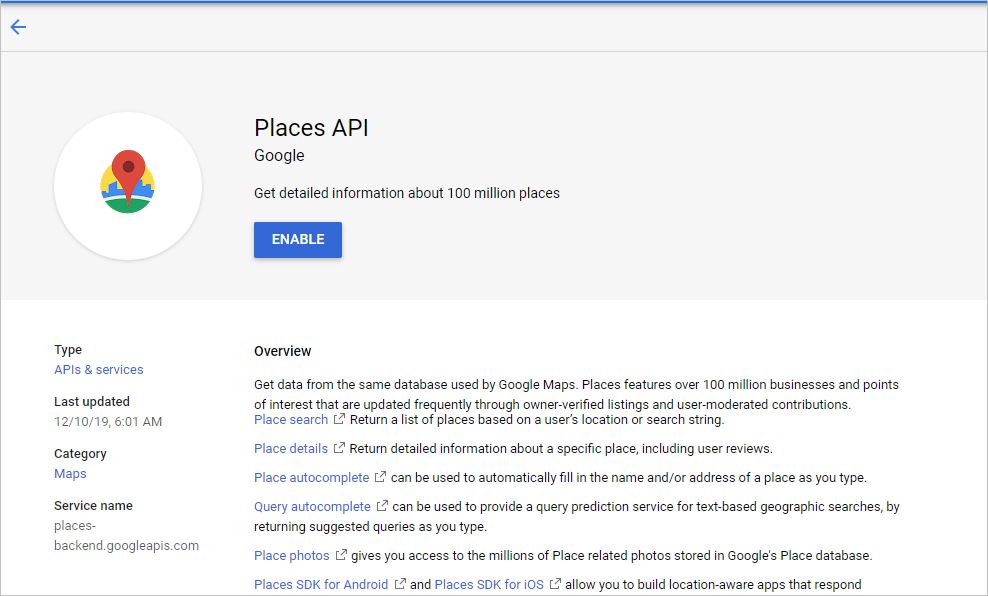 google places autocomplete example