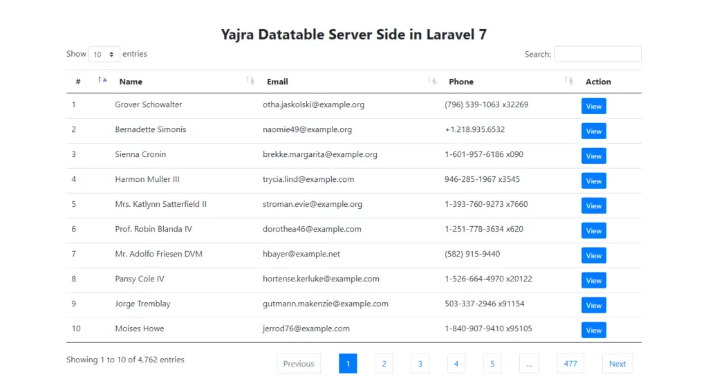 Data table. Datatable. Yajra datatable.