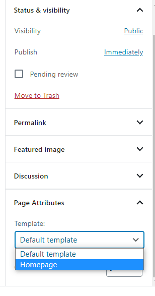 Page attribute