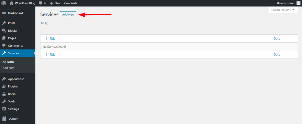 Create Post For Service