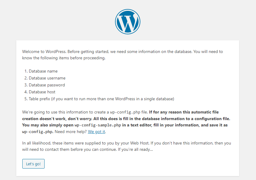 Configure Database in WordPress