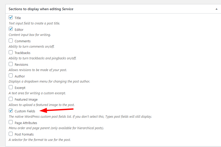 Enable Custom Field