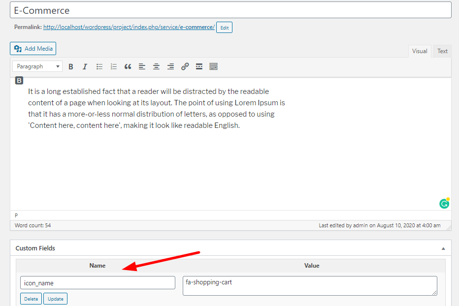 Add custom field