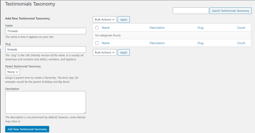 Create Custom Taxonomy