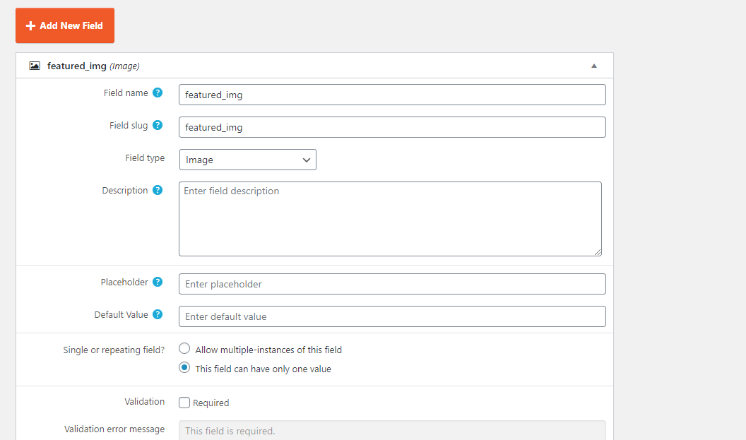 Select Input for Term Field