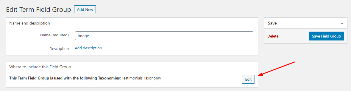 Edit the Scope of Term Field