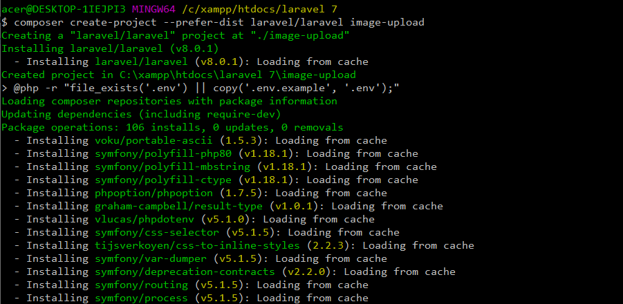 Create Project For Image Uploading