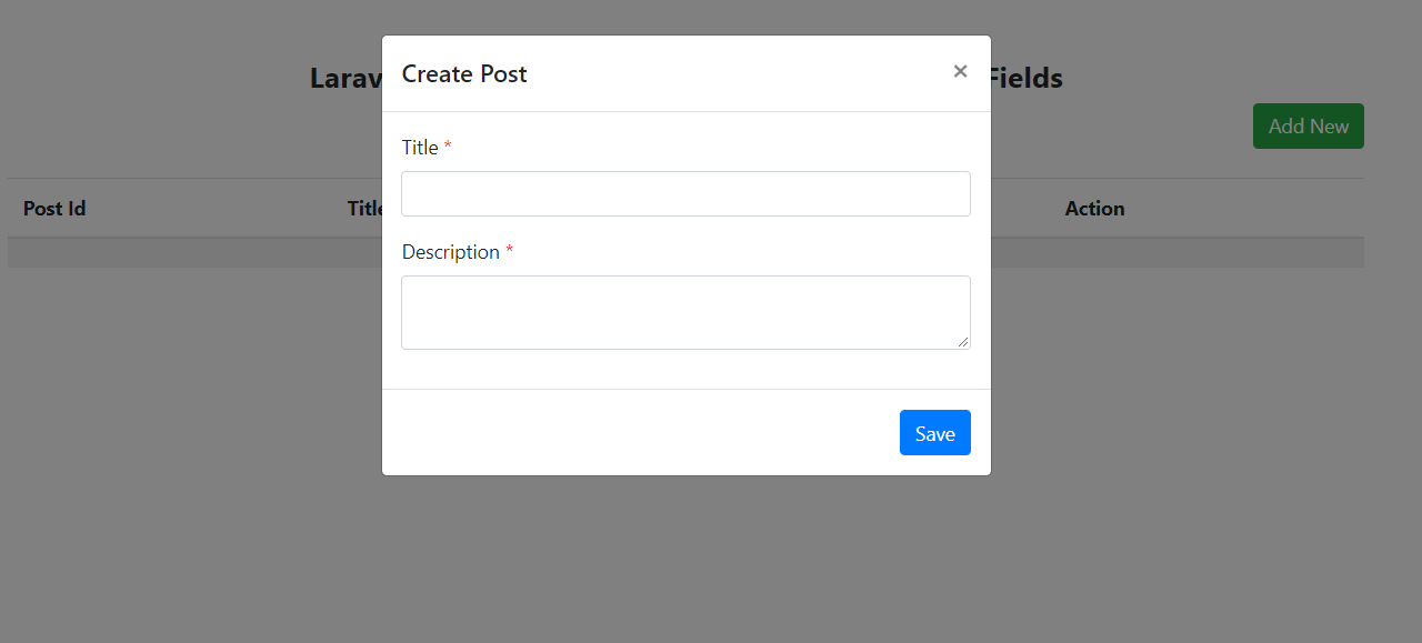 Create Post on Modal