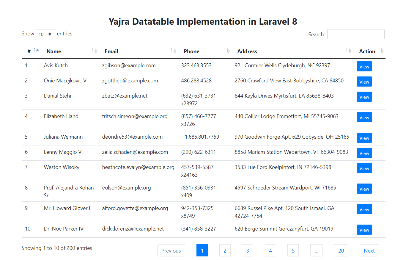 How To Implement Yajra Datatable In Laravel 8 For Beginners