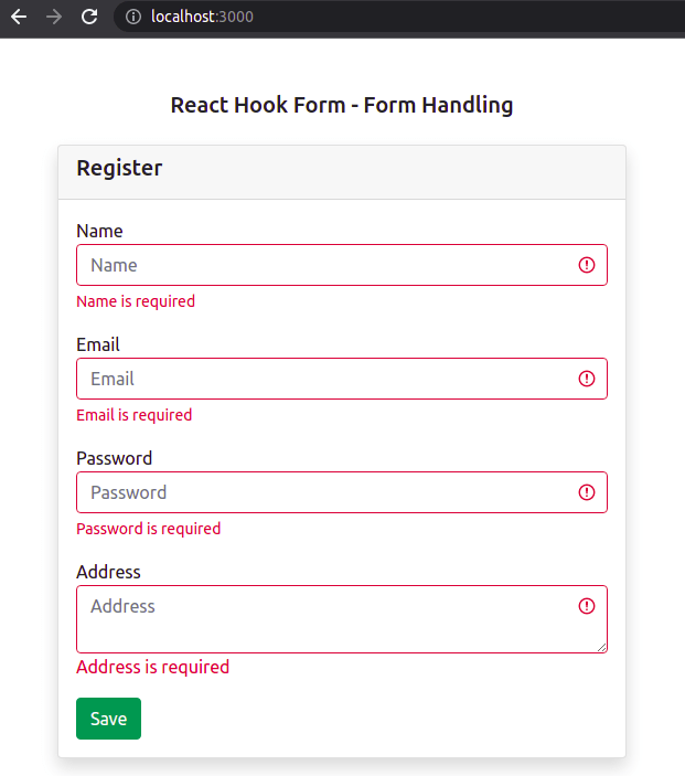 Form Handling In React Js Using React Hook Form Library Programming