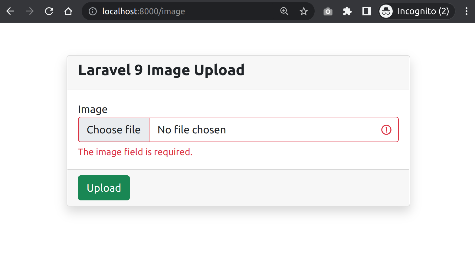 How To Upload Image In Laravel 9 With Validation | Programming Fields