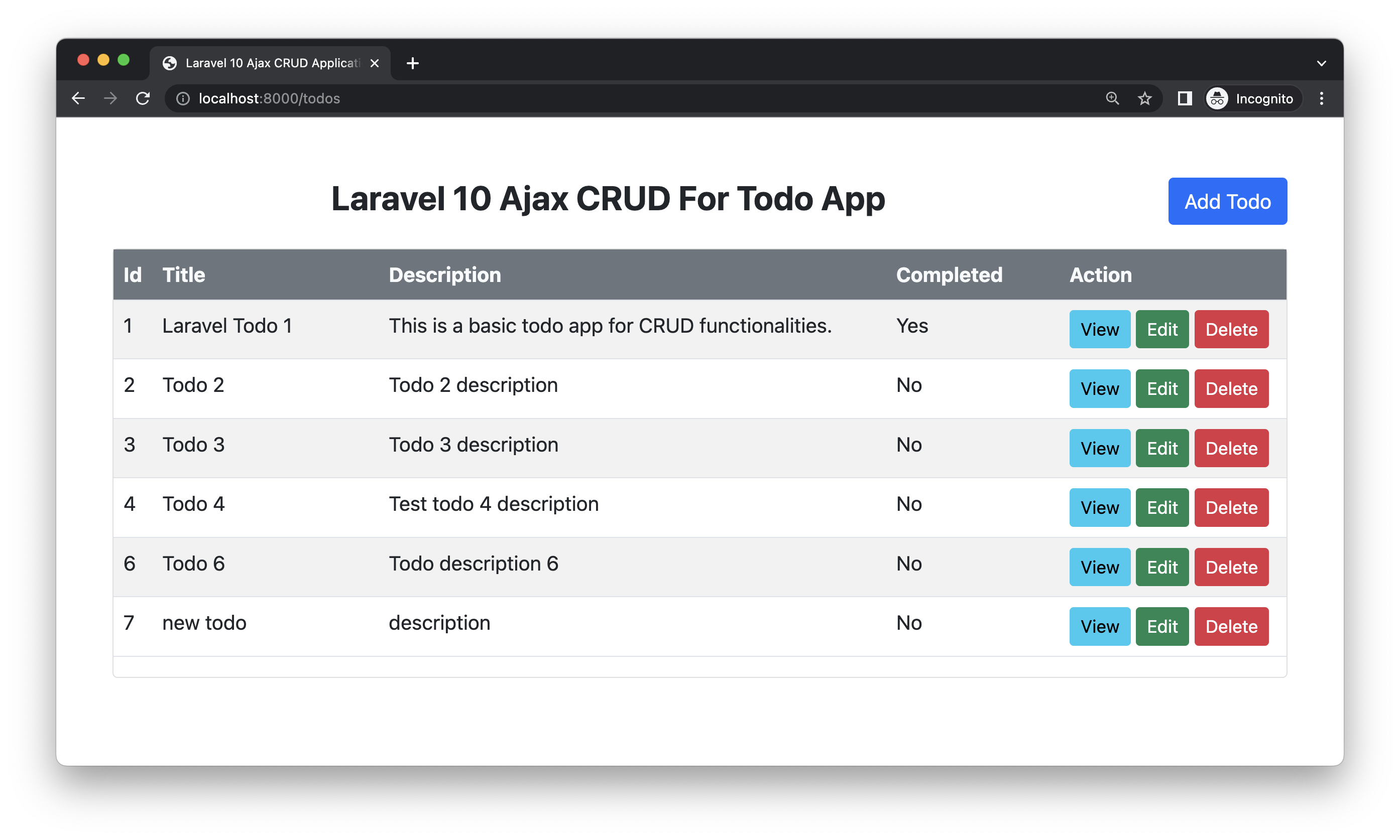 How To Create A CRUD Application Using Ajax In Laravel 10